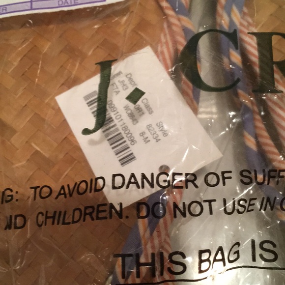 J Crew Sandals Size 8 NWT "Shirting Stripe" Style - Picture 4 of 11